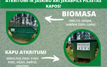 Arī kapu teritorijā var at&scaron;ķirot BIO atkritumus bez piejaukumiem