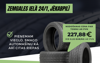 Kur nodot nolietotās auto riepas?
