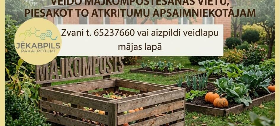 Mājkompostēšana – vienkāršs solis mazākam atkritumu daudzumam